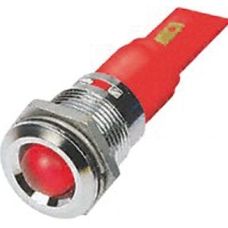 Indicatore da pannello RS PRO Rosso  a LED, 110V ca, Sporgente, foro da 22mm
