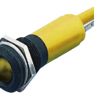 Indicatore da pannello RS PRO Giallo  a LED, 24V ca/cc, IP67, Sporgente, foro da 12mm