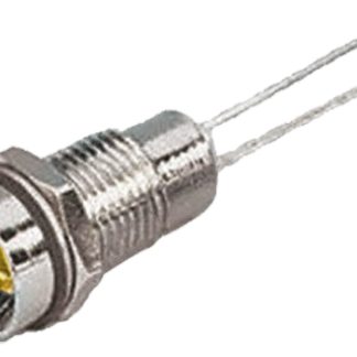 Indicatore da pannello RS PRO Giallo  a LED, 2V cc, IP67, Ad incasso, foro da 8mm
