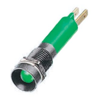 Indicatore da pannello RS PRO Verde  a LED, 24V c.c., IP67, Ad incasso, foro da 8mm