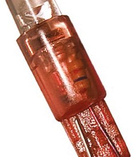 Lampada per indicatori JKL Components, lunga 20.3mm, Ø 4.5mm, 12V cc, luce color Rosso con Wedge, angolo di vista 95 °