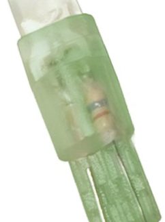 Lampada per indicatori JKL Components, lunga 20.3mm, Ø 4.5mm, 24V, luce color Verde con Wedge, angolo di vista 95 °