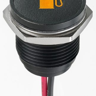 Indicatore da pannello APEM Arancione  a LED, 12V cc, IP67, A filo, foro da 16mm