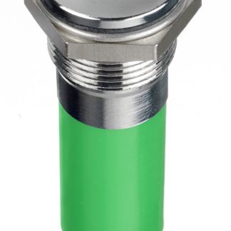 Indicatore da pannello RS PRO Verde  a LED, 220V ca, IP67, A filo, foro da 12mm