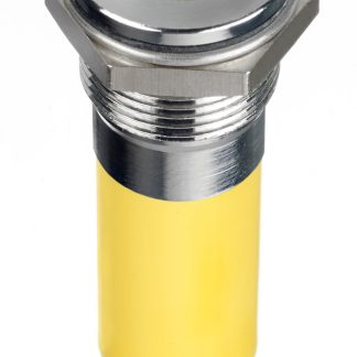 Indicatore da pannello RS PRO Giallo  a LED, 220V ca, IP67, A filo, foro da 12mm