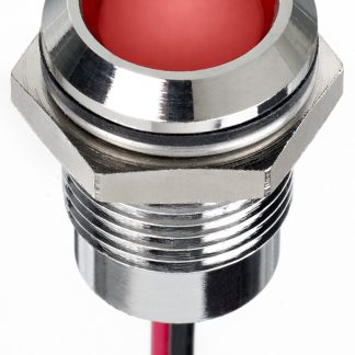 Indicatore da pannello RS PRO Rosso  a LED, 12V cc, IP67, Sporgente, foro da 14mm