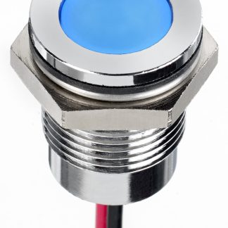 Indicatore da pannello RS PRO Blu  a LED, 12V cc, IP67, A filo, foro da 14mm