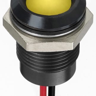 Indicatore da pannello RS PRO Giallo  a LED, 1.8 → 3.3V cc, IP67, Sporgente, foro da 14mm