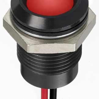 Indicatore da pannello RS PRO Rosso  a LED, 24V cc, IP67, Sporgente, foro da 14mm