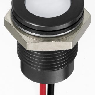 Indicatore da pannello RS PRO Bianco  a LED, 1.8 → 3.3V cc, IP67, A filo, foro da 14mm