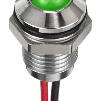 Indicatore da pannello RS PRO Verde  a LED, 1.8 → 3.3V cc, IP67, Sporgente, foro da 8mm