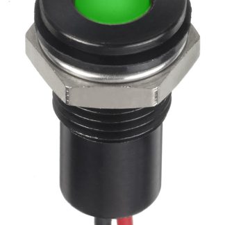 Indicatore da pannello RS PRO Verde  a LED, 1.8 → 3.3V cc, IP67, A filo, foro da 8mm