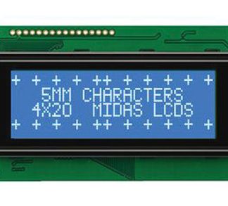 Display monocromatico LCD Midas, Alfanumerico, 2x40 caratteri, interfaccia 8 bit