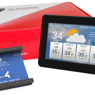 Display LCD a colori 4D Systems, 5poll, interfaccia UART, 800 x 480pixels, touchscreen