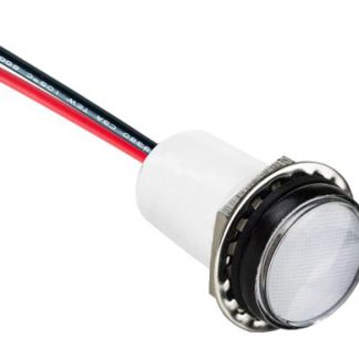 Indicatore da pannello VCC Bianco  a LED, 5 → 28V cc, IP67, foro da 17.5mm