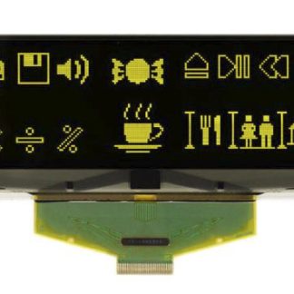 Display OLED Display Visions, matrice Passivo, Giallo, 256 x 64pixels, COB, SPI Interface Nessuno