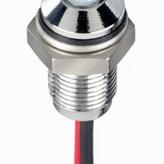 Indicatore da pannello RS PRO Bianco  a LED, 10.8 → 13.2V cc, IP67, Sporgente, foro da 6mm