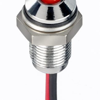 Indicatore da pannello RS PRO Rosso  a LED, 21.6 → 26.4V cc, IP67, Sporgente, foro da 6mm