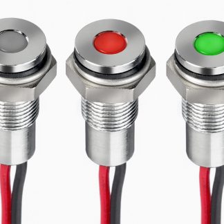 Indicatore da pannello RS PRO  a LED, 10.8 → 13.2V cc, IP67, A filo, foro da 6mm