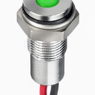 Indicatore da pannello RS PRO Verde  a LED, 21.6 → 26.4V cc, IP67, A filo, foro da 6mm