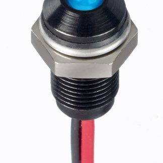 Indicatore da pannello RS PRO Blu  a LED, 1.8 → 3.3V cc, IP67, Sporgente, foro da 6mm
