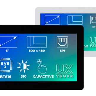 Display LCD a colori Riverdi, 5poll, interfaccia SPI, 800 x 480pixels, touchscreen