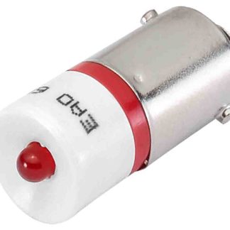 Lampada per indicatori EAO, lunga 25mm, Ø 10mm, 24 V ac, 24V cc, luce color Bianco, 1050mcd, Chip singolo, lampada 10 x
