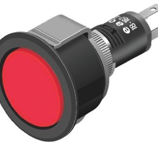 Indicatore da pannello EAO Rosso  a LED, 2V cc, Sporgente, foro da 16mm