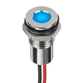 Indicatore da pannello RS PRO Blu  a LED, 2V, IP67, A filo, foro da 8mm