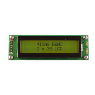 Display alfanumerico LCD Midas, Alfanumerico, 2x20 caratteri