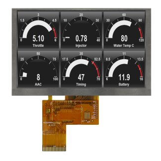 Display LCD a colori Midas, 5poll, interfaccia LVDS, 800 x 480pixels
