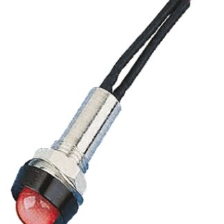 Indicatore da pannello Oxley Rosso  a LED, 110V ca, IP68, Sporgente, foro da 8mm