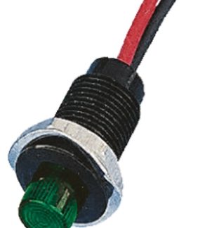 Indicatore da pannello Oxley Verde  a LED, 110V ca, IP66, Sporgente, foro da 10.2mm