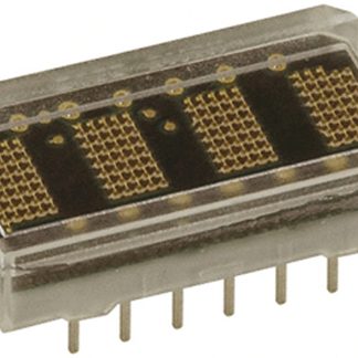 Display LED a matrice di punti Broadcom, 4 cifre, H. 3.7mm, 10.2 x 17.8 x 5.1mm, 2,3 mcd, col. Rosso