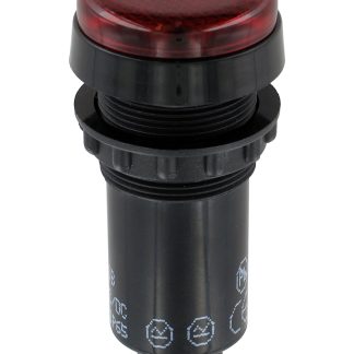 Indicatore da pannello Sloan Rosso  a LED, 24V, IP65, Sporgente, foro da 22mm