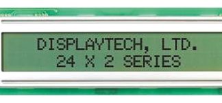 Display monocromatico LCD Displaytech, Alfanumerico, 2x24 caratteri