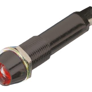 Indicatore da pannello Dialight Rosso  a LED, 24V cc, Ad incasso, foro da 9mm