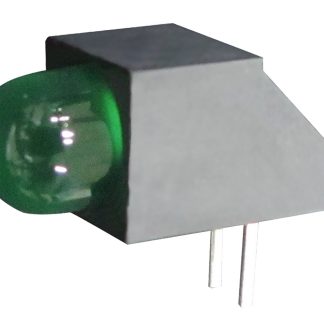 Indicatore LED per PCB Verde Kingbright, 60 °, 1 LEDs, Right-angle, 2,5 V, Montaggio con foro passante