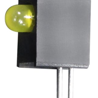 Indicatore LED per PCB Giallo Kingbright, 40 °, 1 LEDs, Right-angle, 2,5 V, Montaggio con foro passante