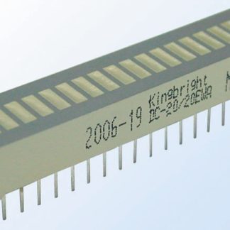 Display LED, barra luminosa a 20 segm. Kingbright, 10.2 x 50.7 x 8mm, 9 mcd, col. Giallo