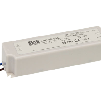 Driver LED Mean Well, 33.6W, IN 127 → 370 V dc, 90 → 264 V ac, OUT 9 → 24V, 1.4A