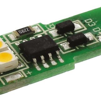 Lampada per indicatori JKL Components, lunga 27.3mm, 12V, luce color Bianco, Chip singolo con base Cuneo piatto