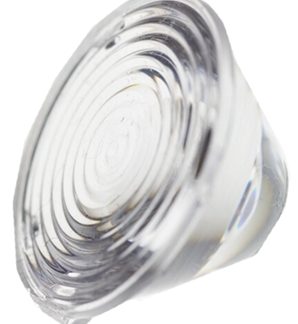 Lente per LED Carclo 10208, diam. 20mm, emissione Ripple ad angolo medio, puntato, copertura 19°, per Lumileds LUXEON