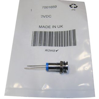 Indicatore da pannello RS PRO Blu  a LED, 2V cc, IP67, A filo, foro da 8mm
