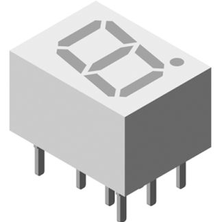 Display LED a 7 segmenti a segm. Vishay, H. 10mm, 6 x 9.9mm, 2,2 mcd, col. Rosso