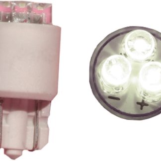 Lampada per indicatori JKL Components, lunga 20.3mm, Ø 10.4mm, 12V cc, luce color Bianco con Wedge, angolo di vista 120