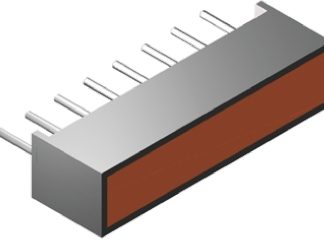 Display LED, barra luminosa a segm. Kingbright, 4.9 x 20 x 6.1mm, 110 mcd, col. Verde