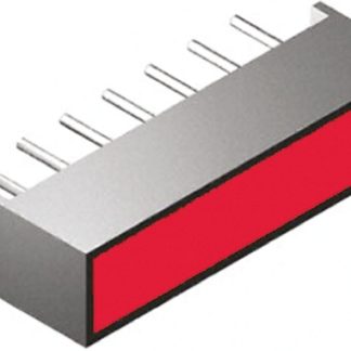 Display LED, barra luminosa a segm. Kingbright, 4.9 x 20 x 6.1mm, 370 mcd, col. Rosso