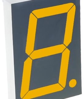 Display LED a 7 segmenti Kingbright, H. 101mm, 15 x 90 x 122mm, 310 mcd, col. Arancione