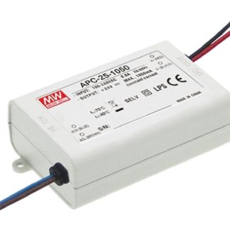 Driver LED Mean Well, 25.2W, IN 127 → 370 V dc, 90 → 264 V ac, OUT 9 → 24V, 1.05A